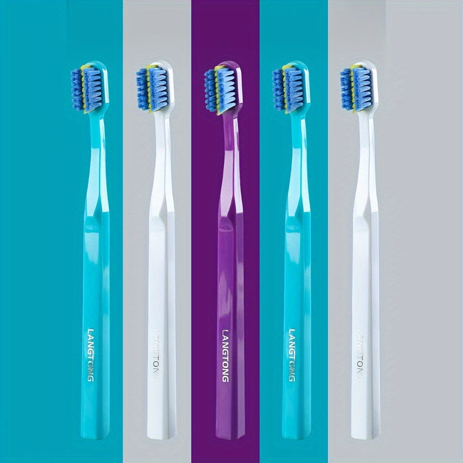 Adult Soft Bristle Toothbrushes for Braces Pack of 2 Nylon Brush Heads