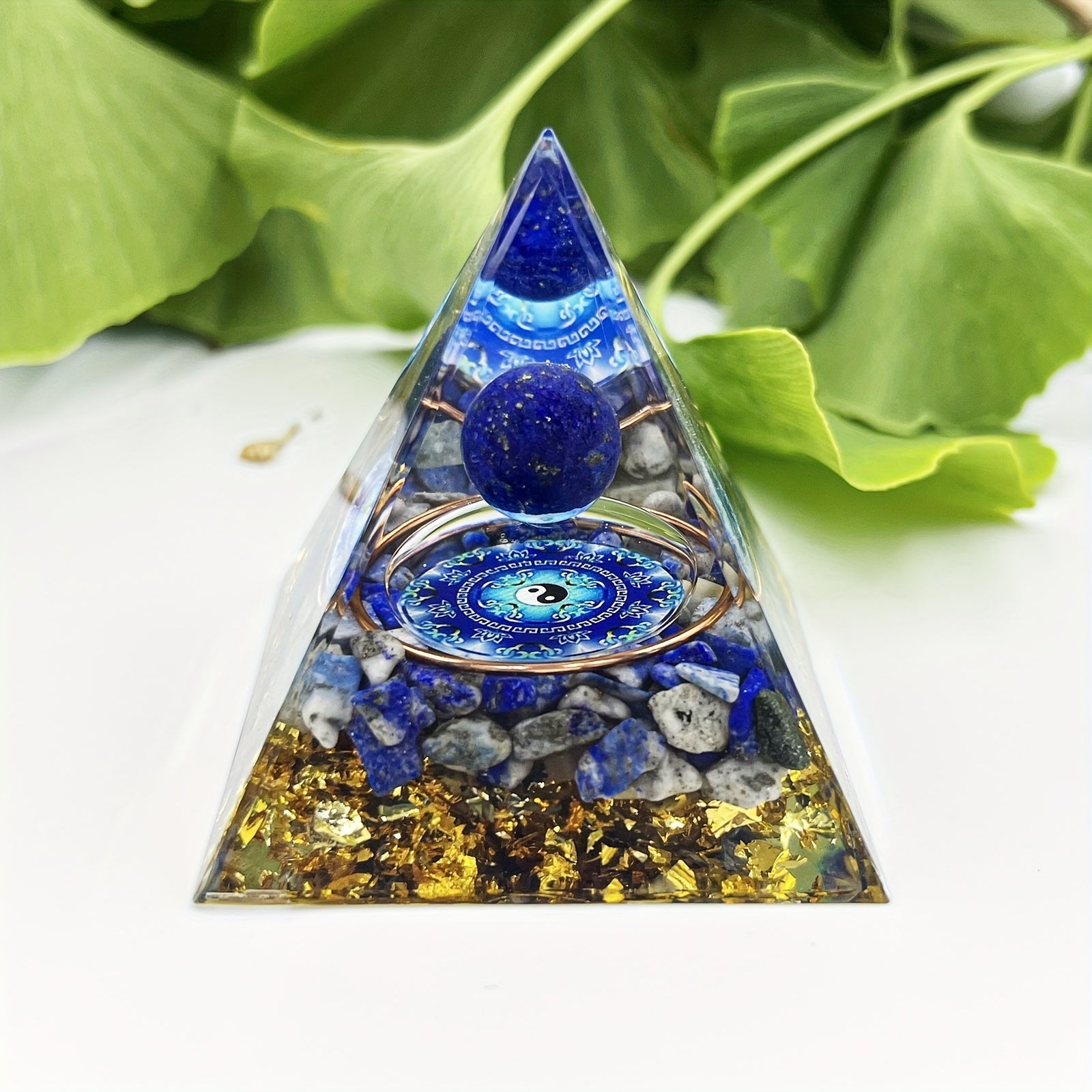 Amethyst Crystal Pyramid for Positive Energy Stress Relief Meditation Healing Wealth Attraction
