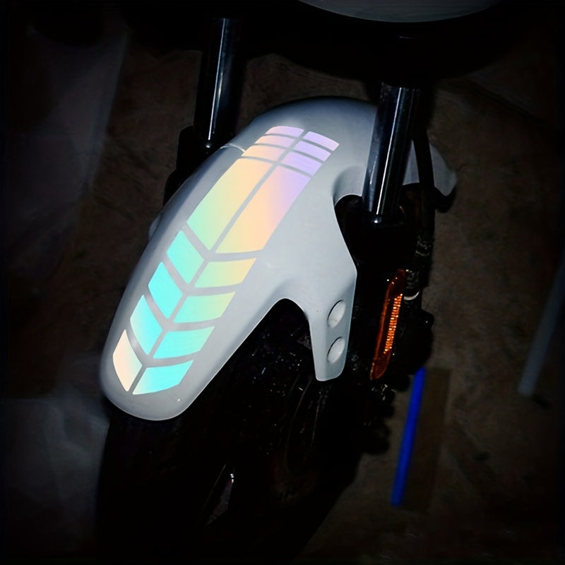 Motorcycle Fender Decal Waterproof TPU Laser-Inspired Gradient Sticker