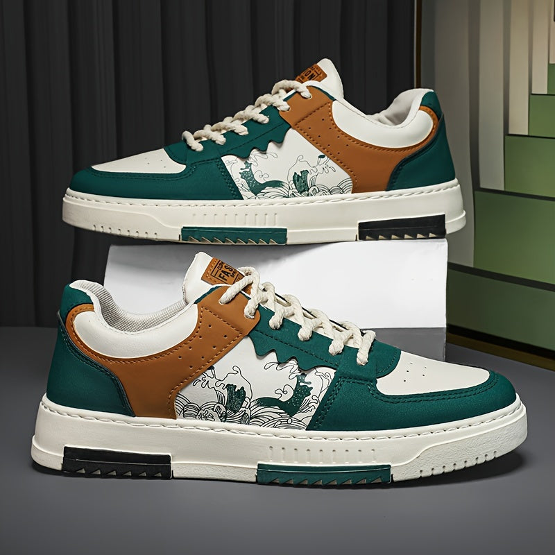 Men's Casual Low Top Sneakers Fabric Lining TPU Sole Solid Color Versatile Fit