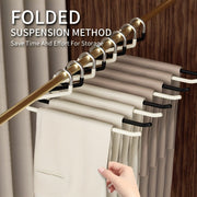 20 шт. металлических вешалок для одежды, экономящих место, Z-образной формы, с нескользящим покрытием, из нержавеющей стали, органайзеры для шкафа