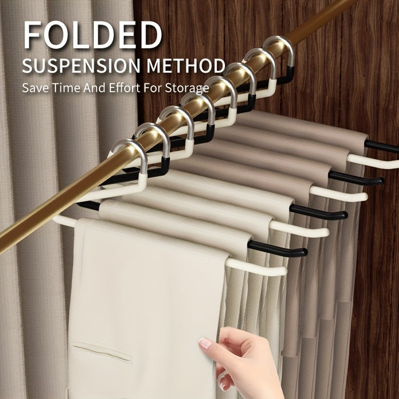 20 шт. металлических вешалок для одежды, экономящих место, Z-образной формы, с нескользящим покрытием, из нержавеющей стали, органайзеры для шкафа