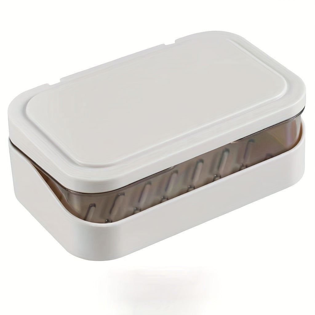 Dispensador de jabón con tapa de doble capa y vertido, para baño, cocina, viajes, fácil de limpiar