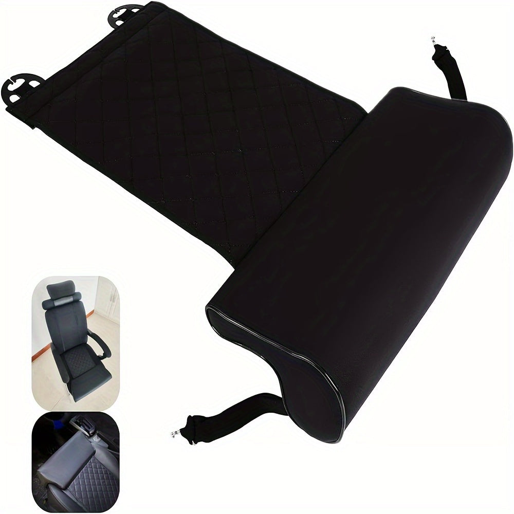 Cojín de apoyo para muslos de asiento de coche con relleno de esponja y cuero PU para oficina o coche