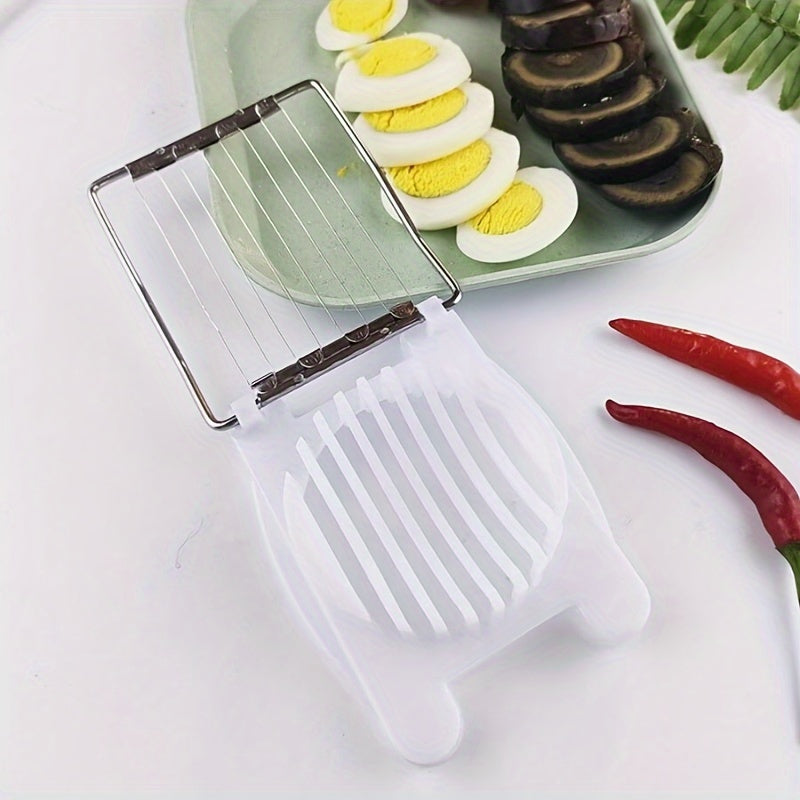 Egg Slicer and Wedger Set Stainless Steel Wires Plastic Base Kitchen Gadget