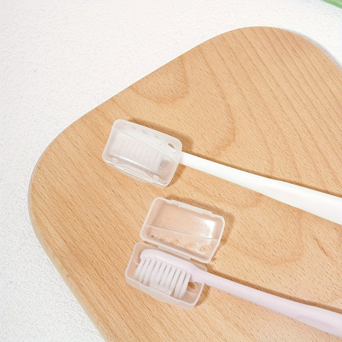 10pcs Travel Toothbrush Covers Transparent Dustproof Caps for Luggage Protection