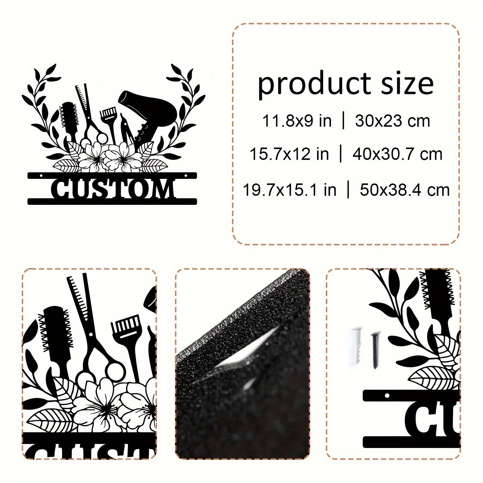 Custom Black Iron Wall Art for Bedroom Decor