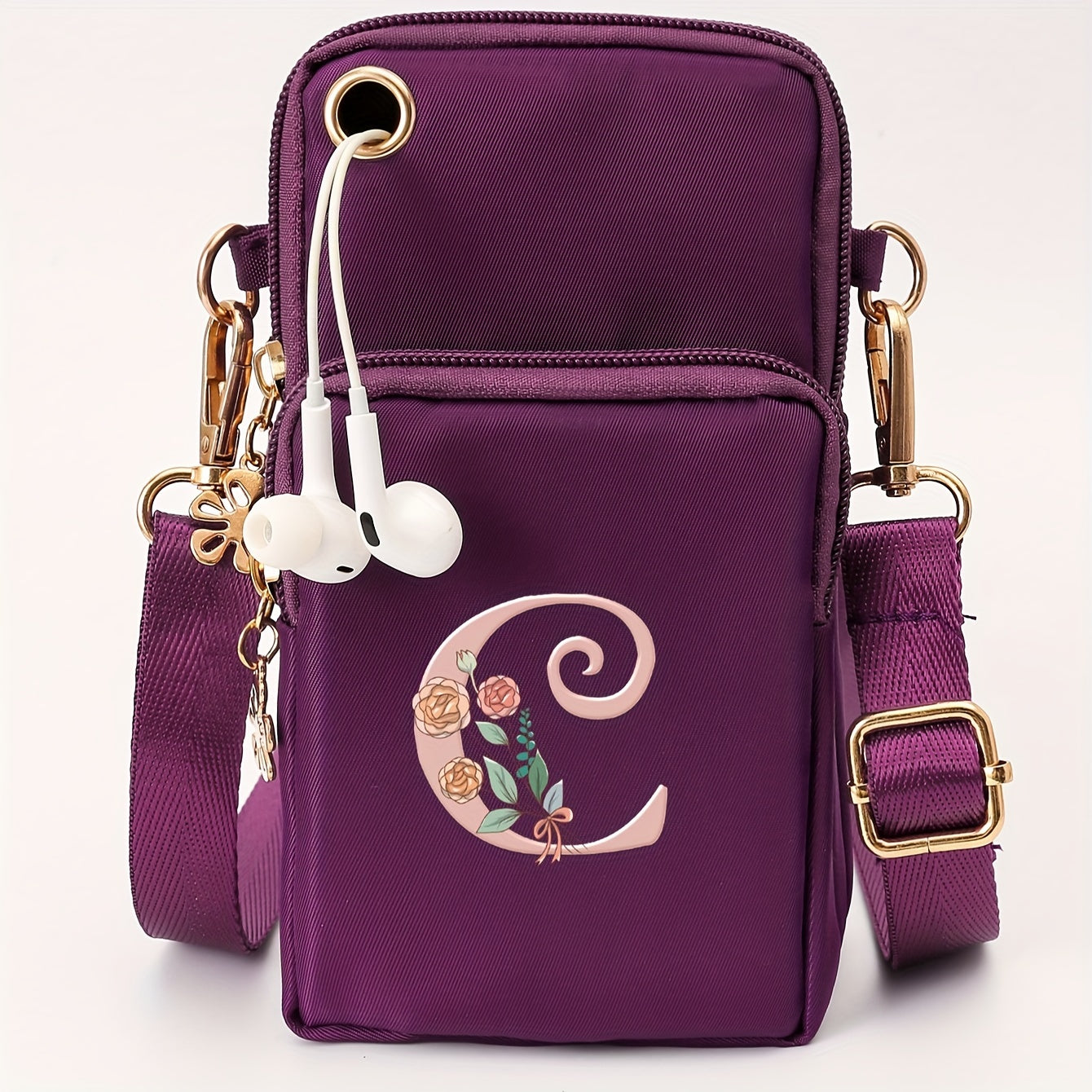 Ayollar uchun kichik yelka sumkasi, gul naqshli, kundalik ko‘p funksiyali crossbody sumka, kichik qo‘l sumkasi