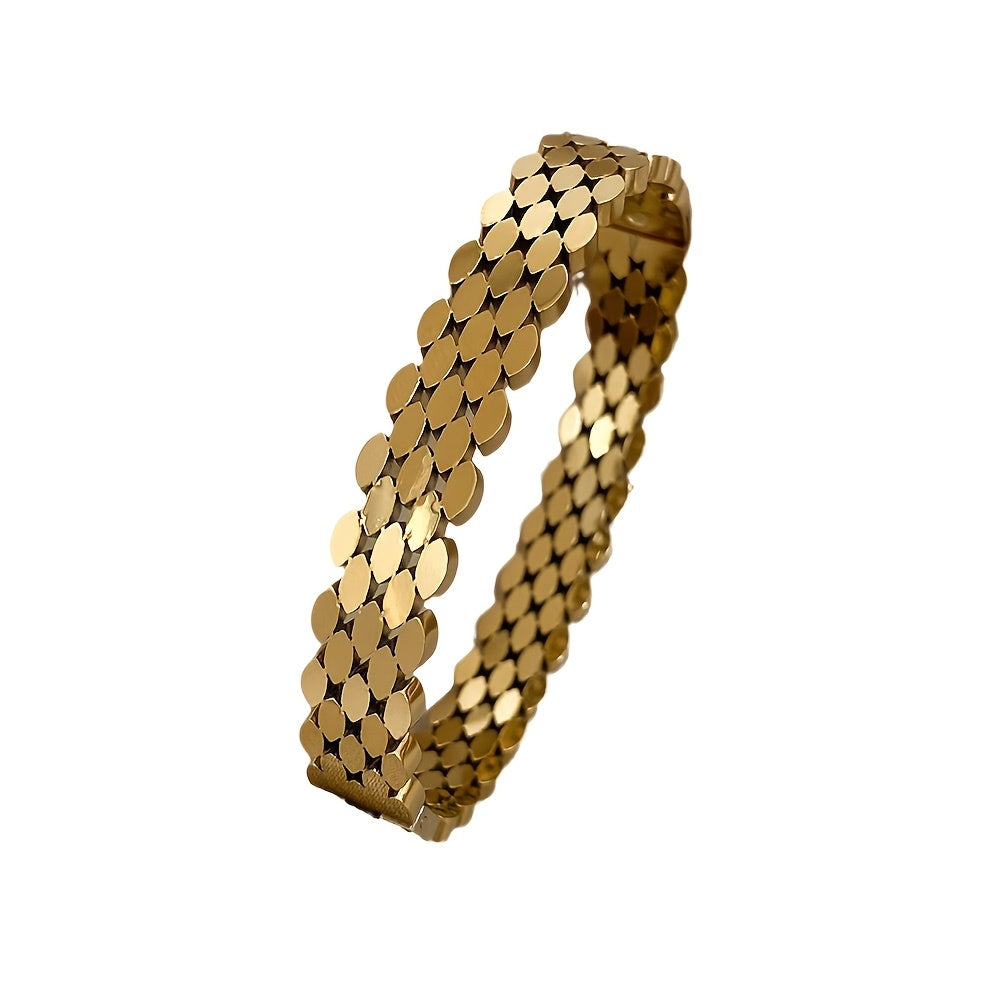 Women’s Gold Honeycomb Design Bracelet Stylish Jewelry Gift