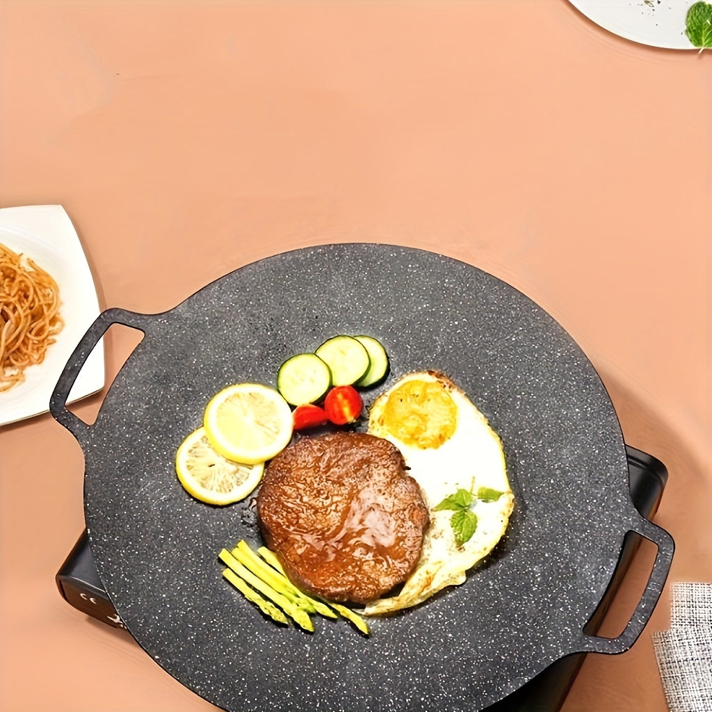 Non-Stick BBQ Grill Pan for Indoor and Outdoor Cooking Camping Picnic Healthy Meals