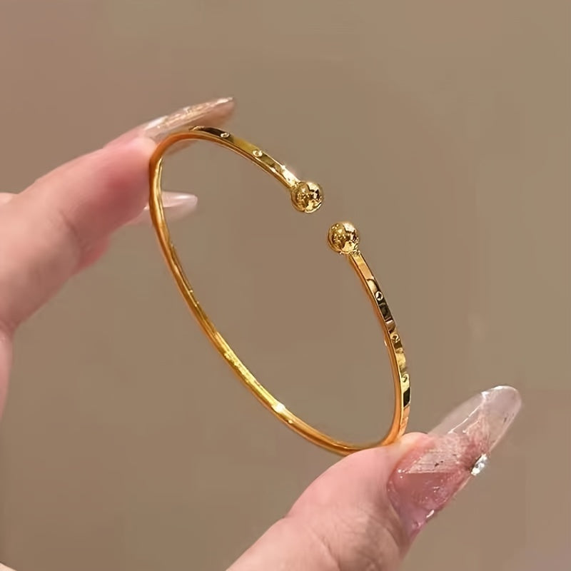 Women’s Titanium Steel Cuff Bracelet Modern Minimalist Jewelry for Everyday Wear