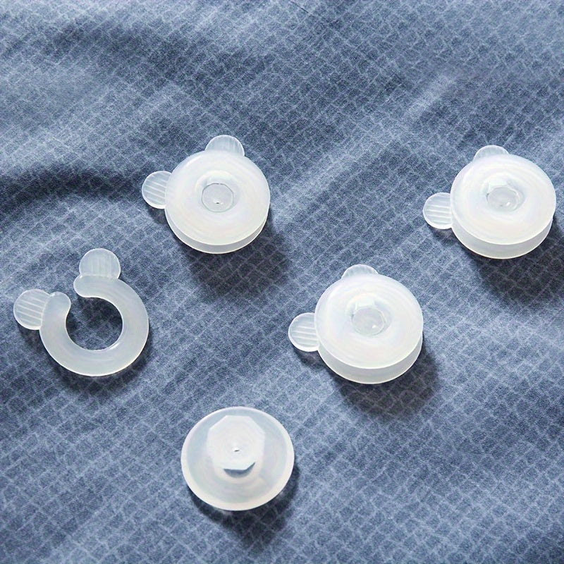 Set of 4 Clear Quilt Holder Clips for Securing Sheets and Curtains