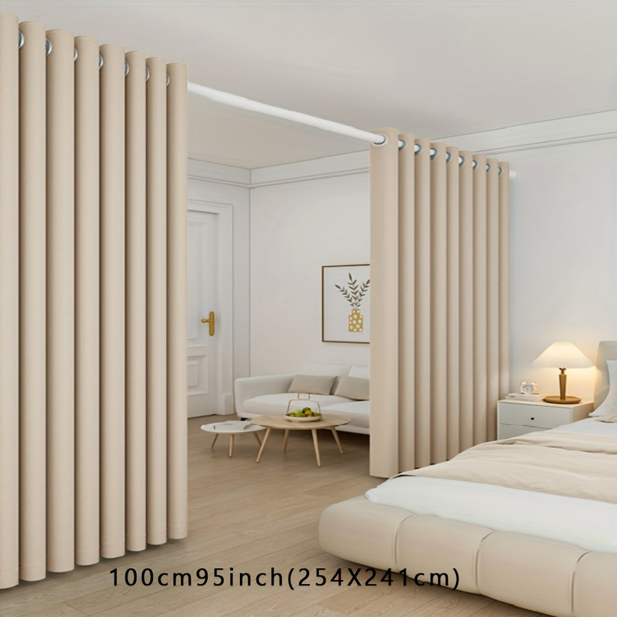 Разделитель комнаты с затемнением, панель с верхним люверсом для спальни, звукоизоляция, полиэстер