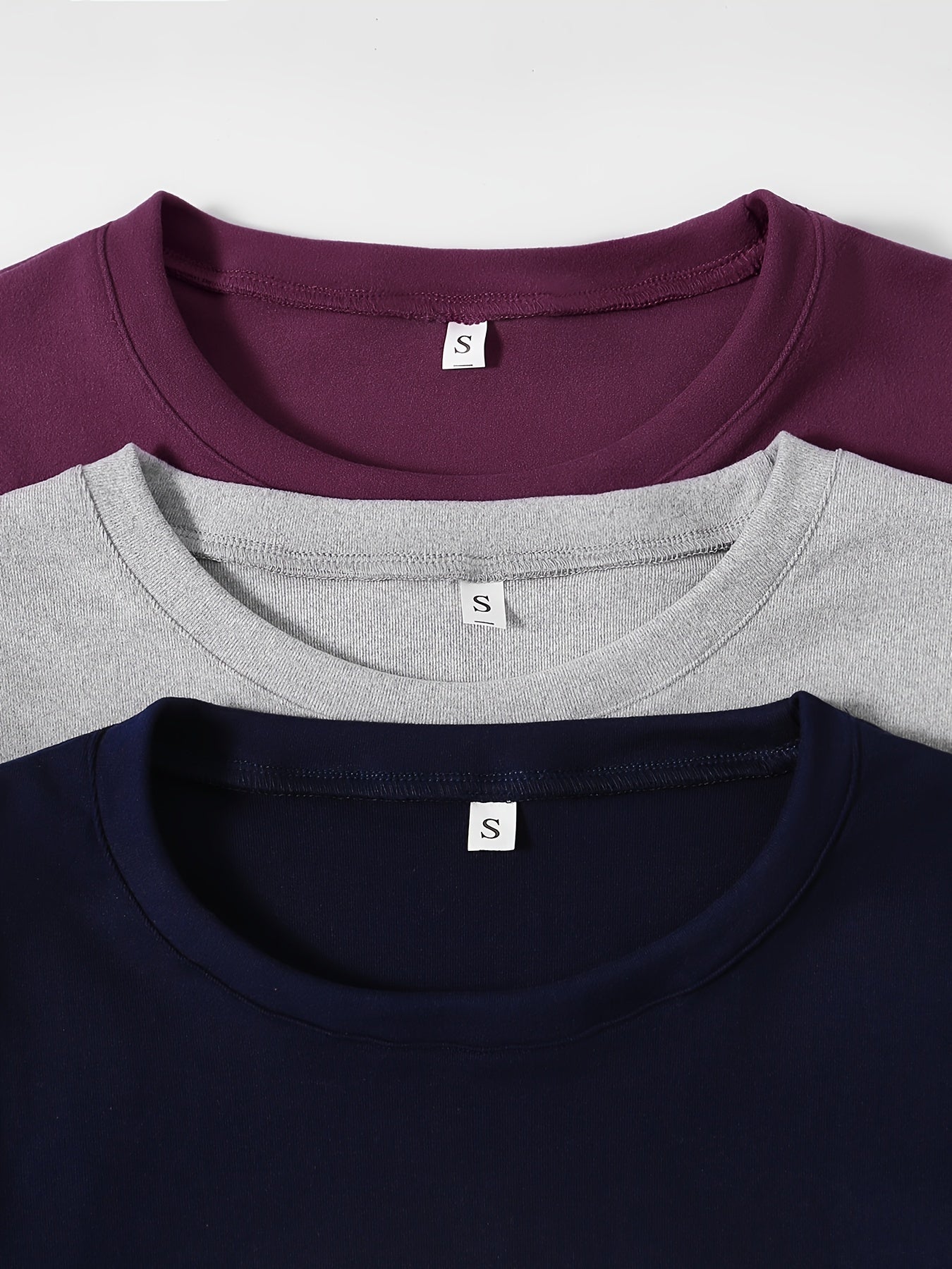 Women's Fall Loungewear Set Long Sleeve Crew Neck Pajama Jogger Pants Solid Polyester