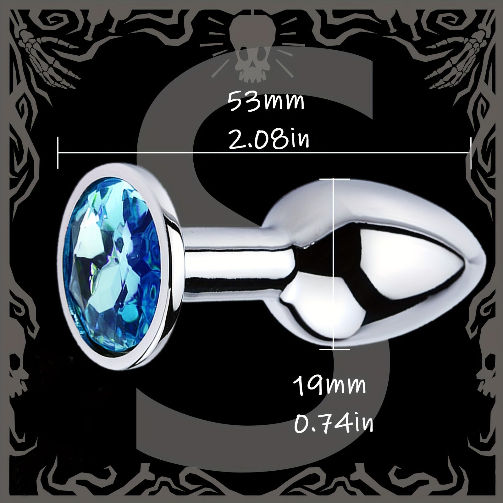 Adult Female Male Couple Stainless Steel Anal Plug with Rose Gem Beads