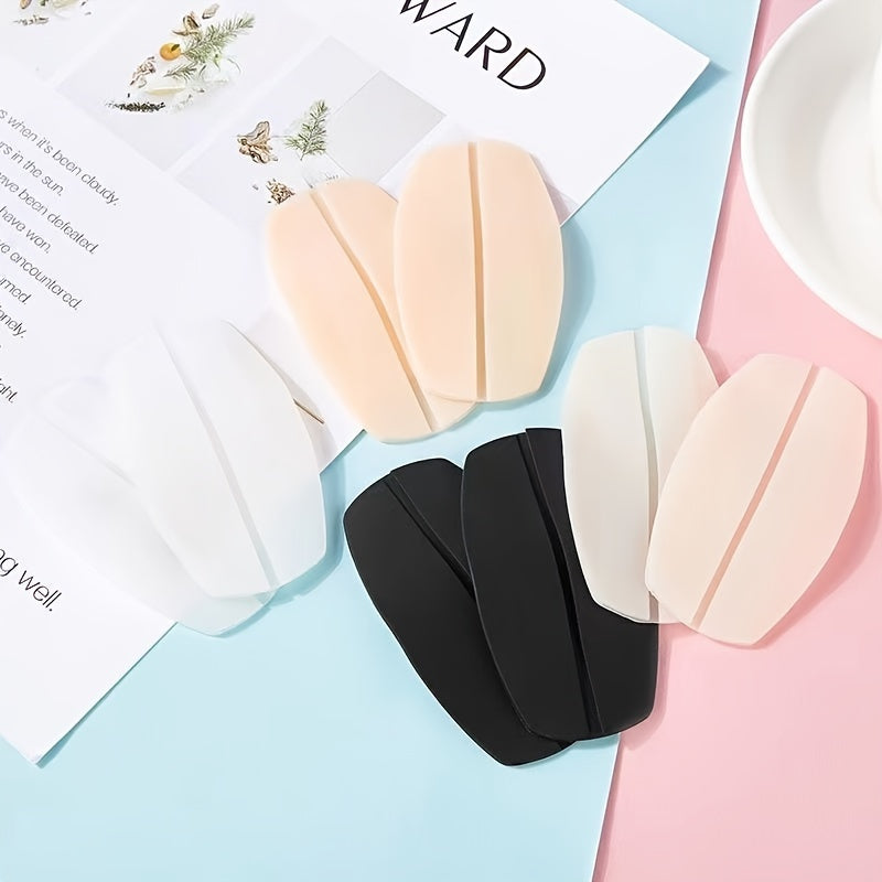 4-Pack Silicone Bra Strap Pads Non-Slip Comfort Support Solid Color Bra Accessories