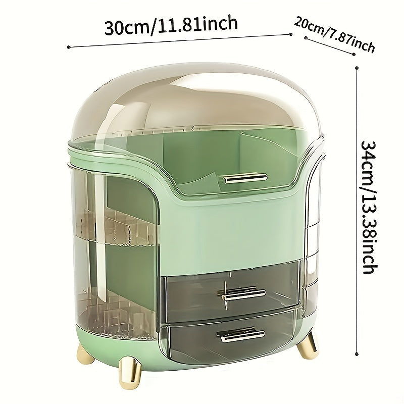 Cosmetic Storage Box with Dust-Proof Design for Makeup Skincare Jewelry Organizer