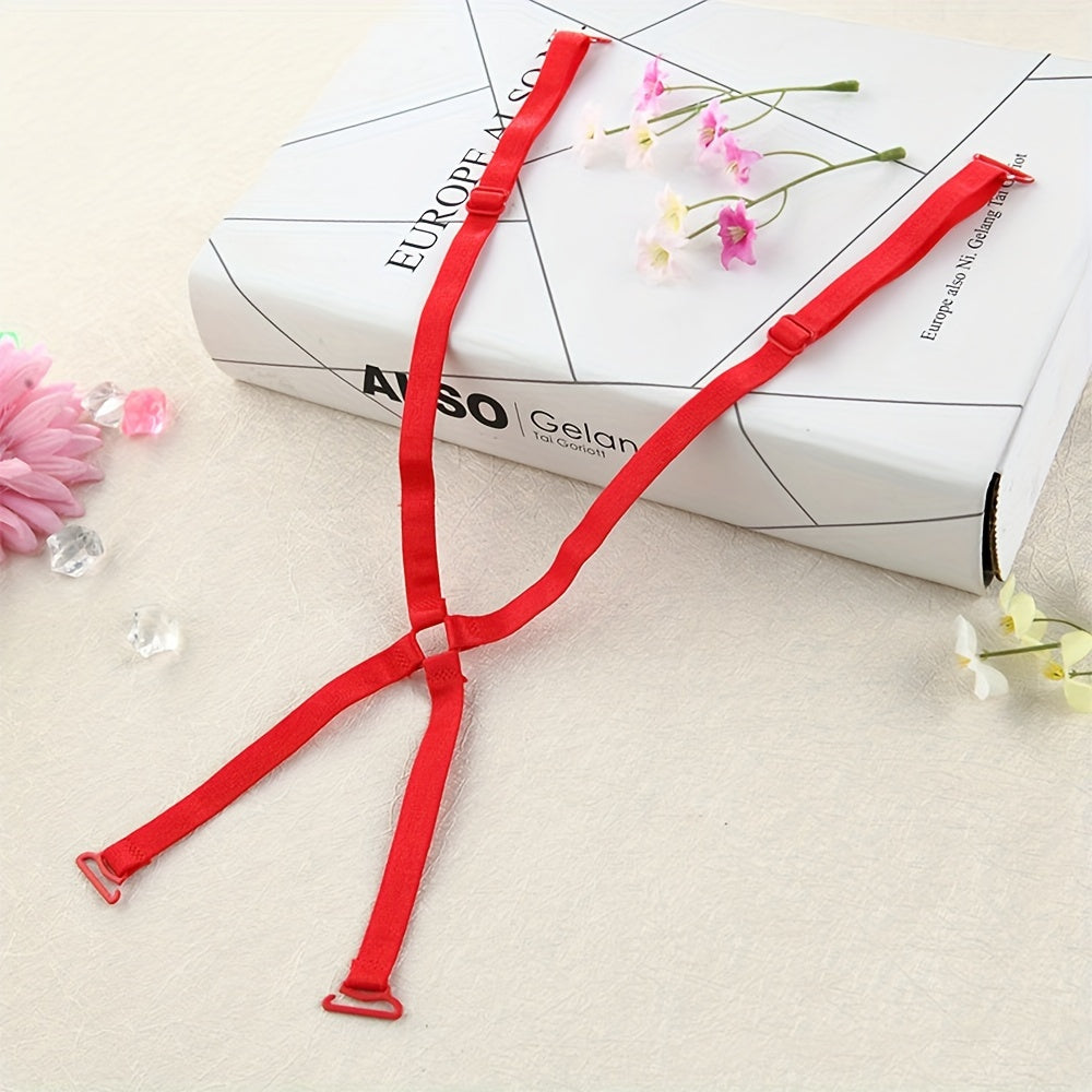 Adjustable Nylon Shoulder Straps for Women's Lingerie and Underwear Non-Slip Cross-Back Bra Straps