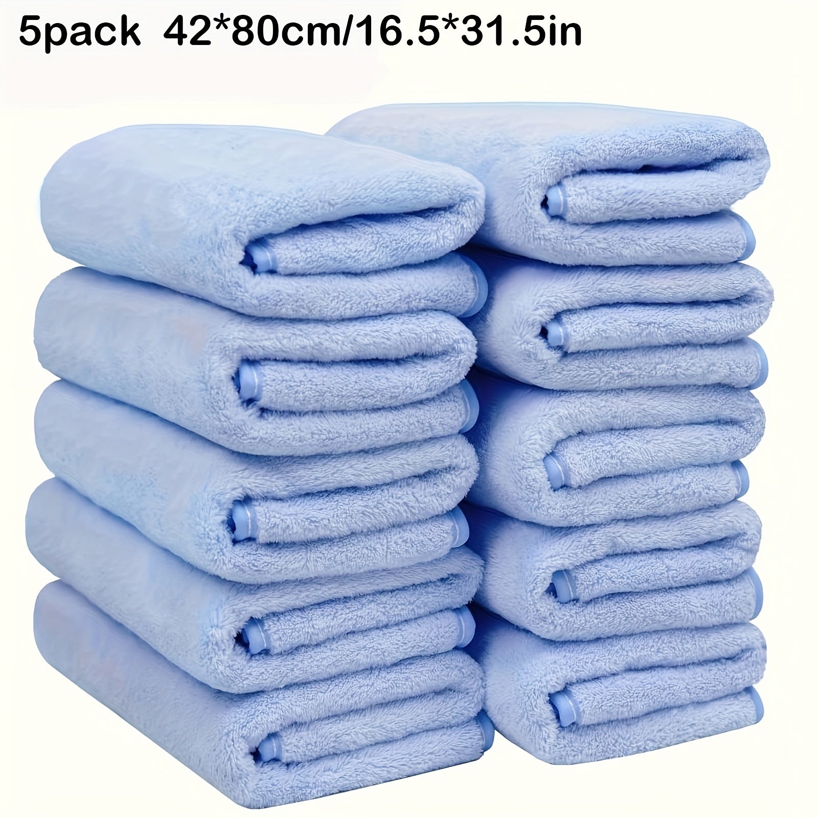 Large Coral Fleece Face Towel 42x80cm 350g/m² Square Density 5/10 Pack