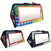 Black and White High Contrast Tummy Time Book for Babies Sensory Educational Floor Mat