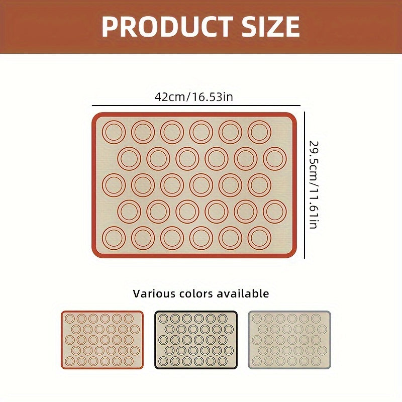 Silicone Baking Mats Set of 4 with Festive Designs for Cookies Macarons and Treats