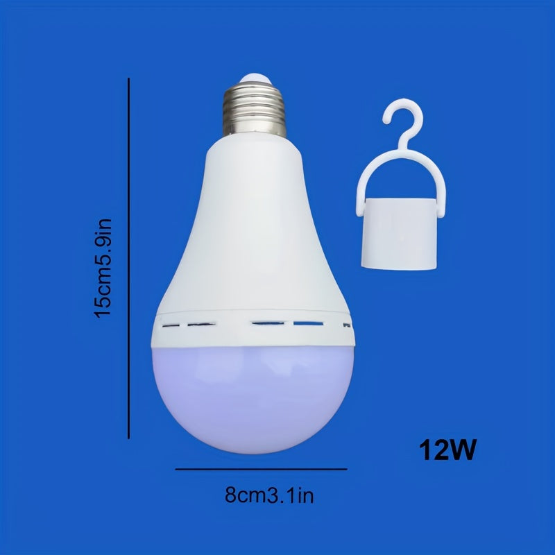 E27 LED Emergency Bulb Rechargeable 1200mAh Lithium Battery Hardwired Indoor High Brightness
