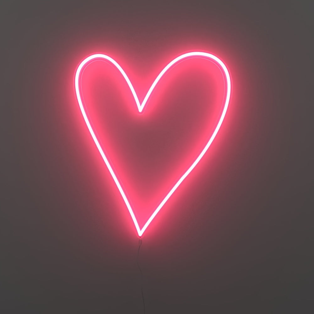 Pink Heart Neon Sign LED Light for Girls Room Wall Decor Wedding Birthday Party