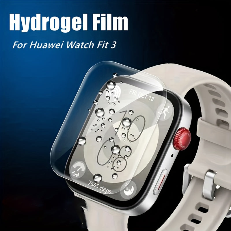 3pcs Hydrogel Screen Protectors for Huawei Watch Fit 3 Scratch-Resistant High Clarity Easy Installation