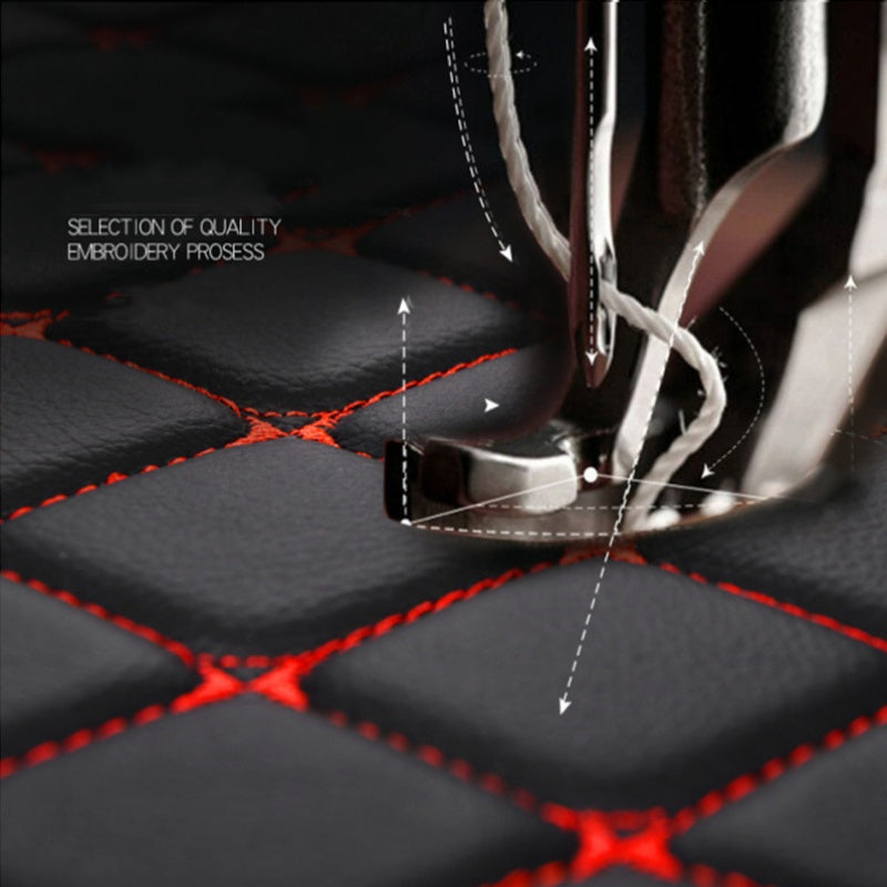 Car Floor Mats Faux Leather 3D Cargo Liner Trunk Backrest Pad All-Weather