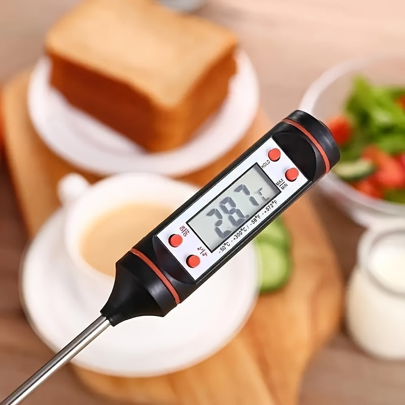 Digital Cooking Thermometer with Stainless Steel Probe for BBQ Baking and Milk Heating