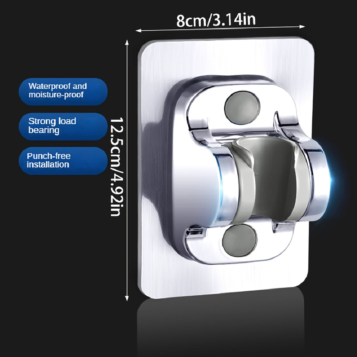 Soporte de ducha ajustable de montaje en pared, plástico, impermeable, a prueba de humedad, rotación de 120°