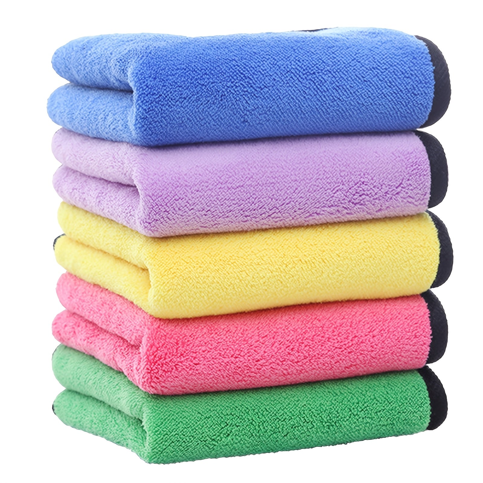 Kichik hayvonlar uchun yumshoq mikrofiber sochiq, tez quriydigan va namni yaxshi so'radigan, sariq va qora, osish halqasi bilan, 29.97 x 59.99 sm.