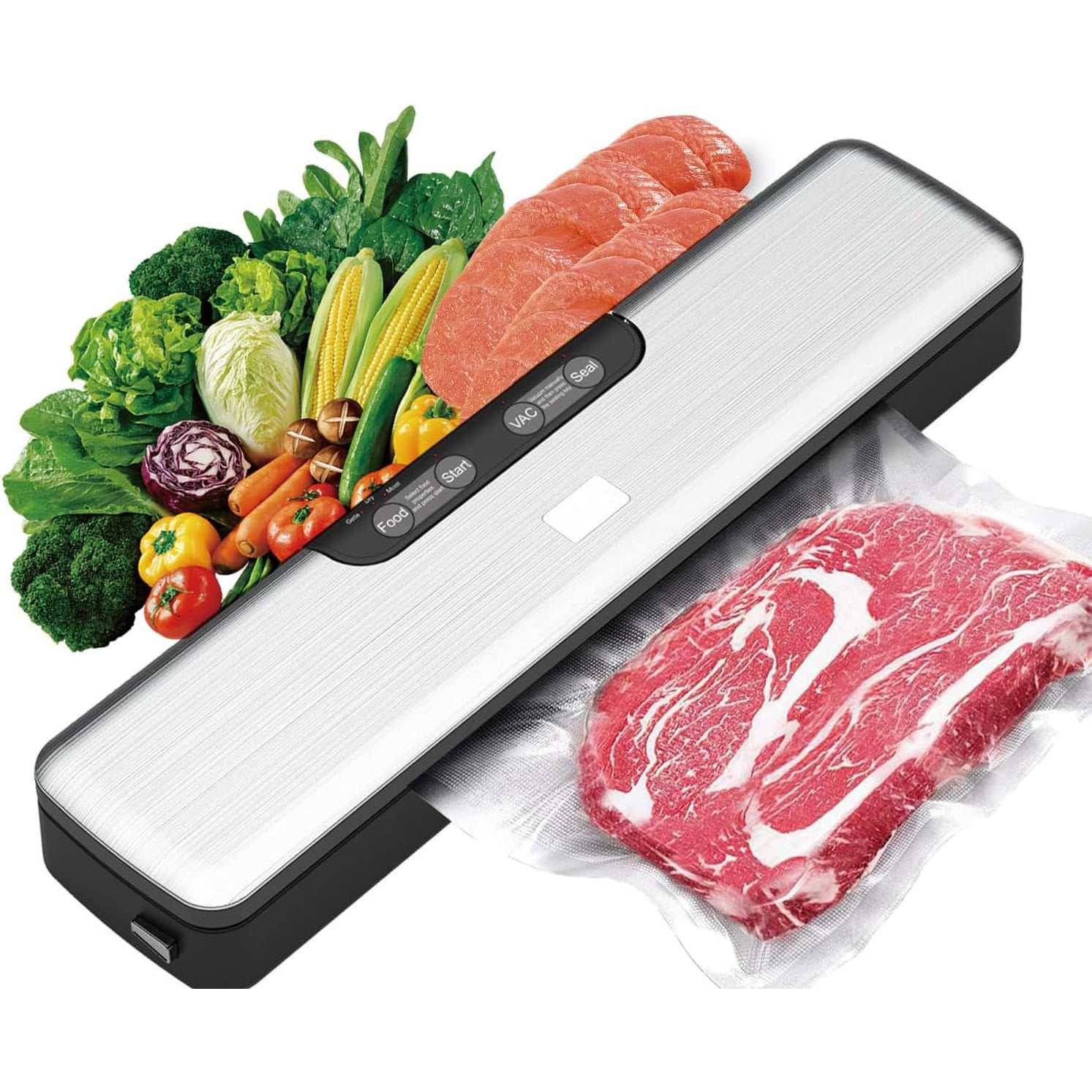 Automatic Vacuum Sealer 125W with 5 Bags Multifunctional Food Preservation
