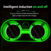 LED Car Cup Holder Neon Light Intelligent Sensing Colorful Atmosphere Light with 7 Colors