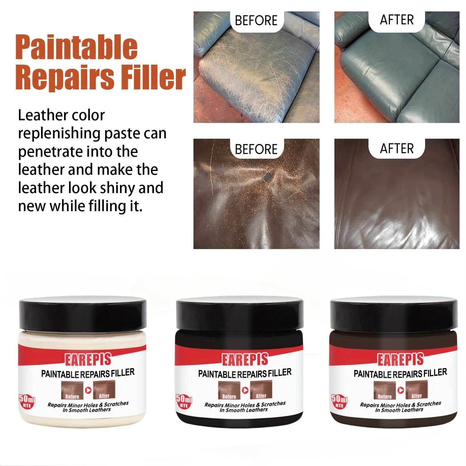 Multi-Color Filling Paste for Car Scratches Sofa Repair Restoration