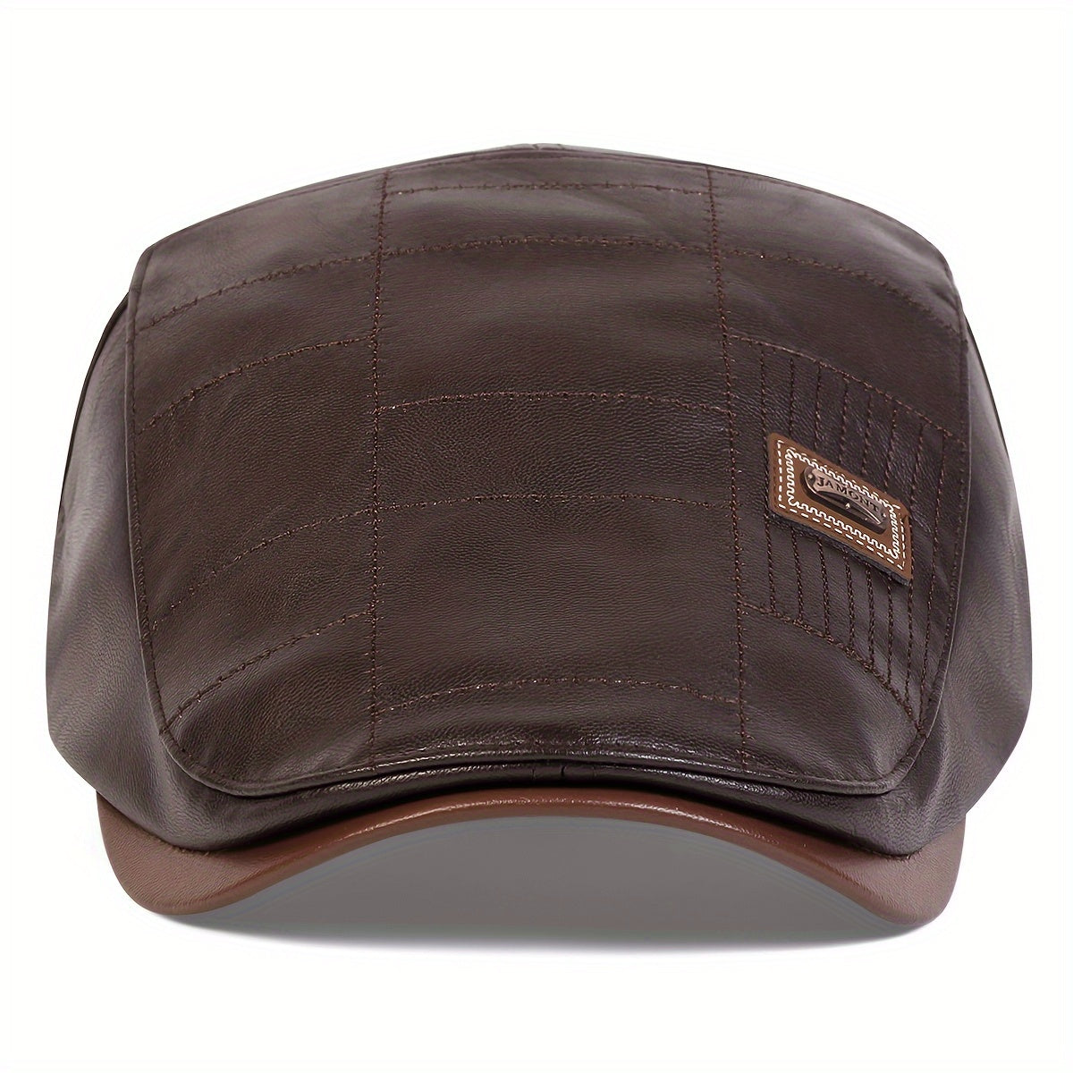Men's PU Leather Beret for Autumn Winter Travel Casual Vintage Style