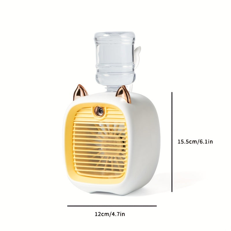 Silent USB Rechargeable Desk Fan for Office and Dorm with Lithium Battery