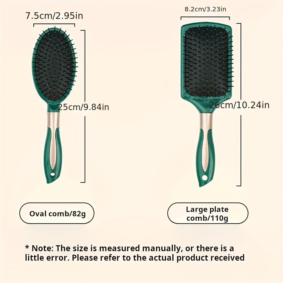 Hair Brush Set with Air Cushion Comb Round Curling Detangling Brushes for Straight Hair