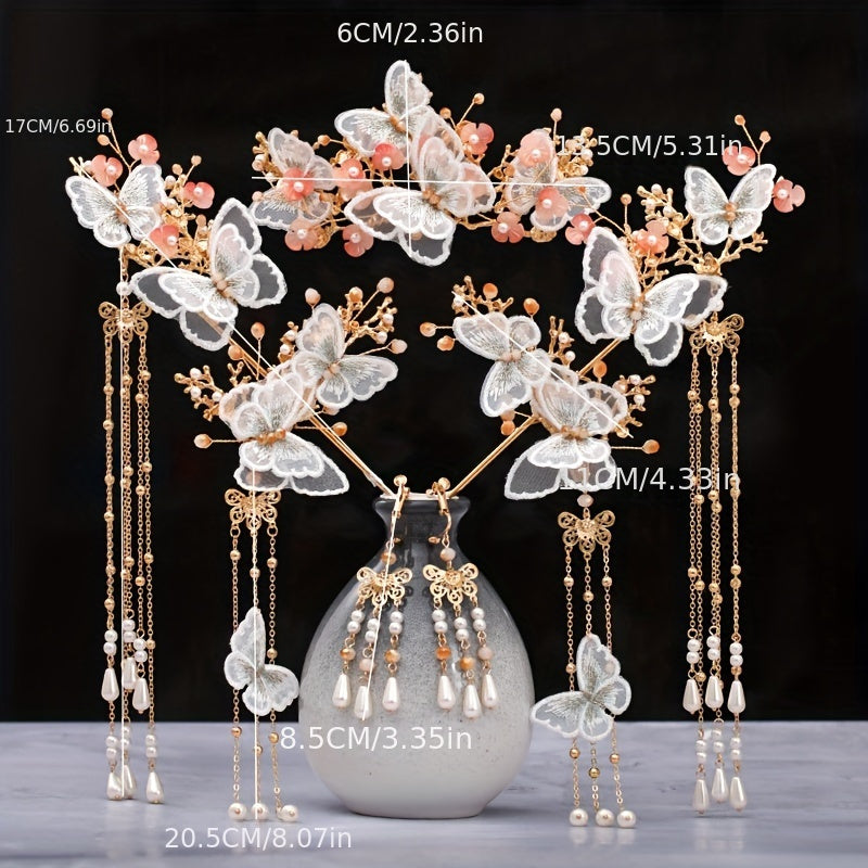 Retro Hair Stick Hair Comb and Earrings Set for Women Hair Accessories