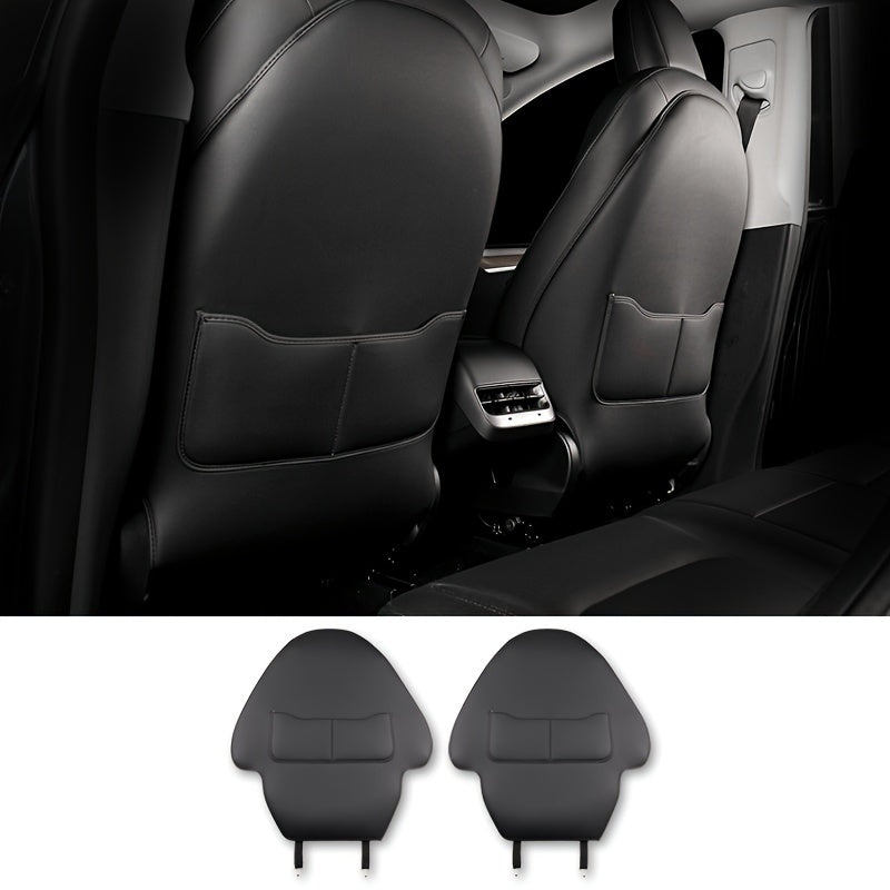 Universal Car Seat Back Protector PU Leather 2Piece Set for Model 3 Highland 2024