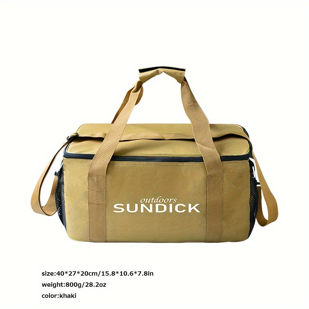 Набор для пикника и кемпинга на открытом воздухе с прочной сумкой для посуды и кухонных принадлежностей