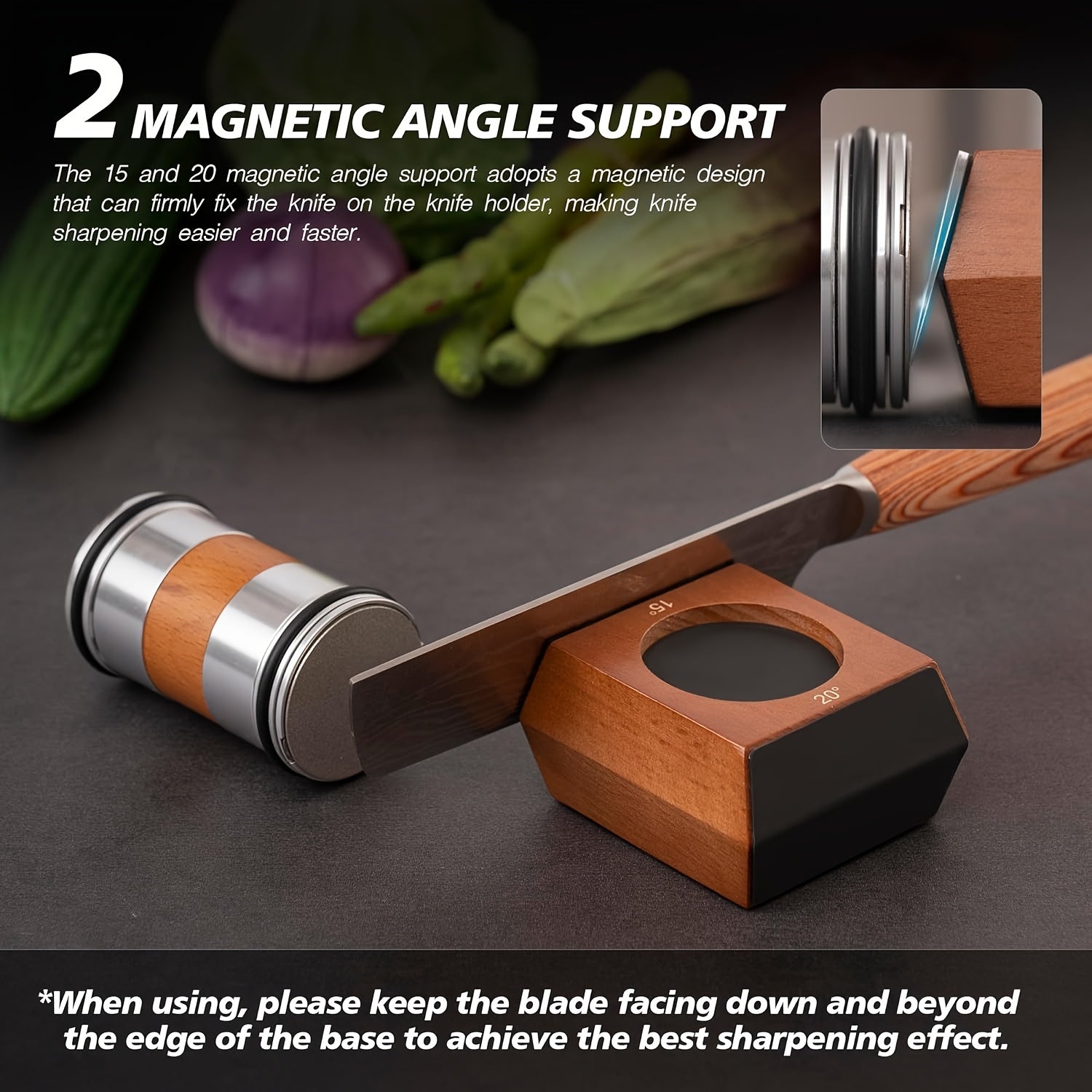 Aluminum Alloy Knife Sharpener with Non-Slip Base and Compact Design