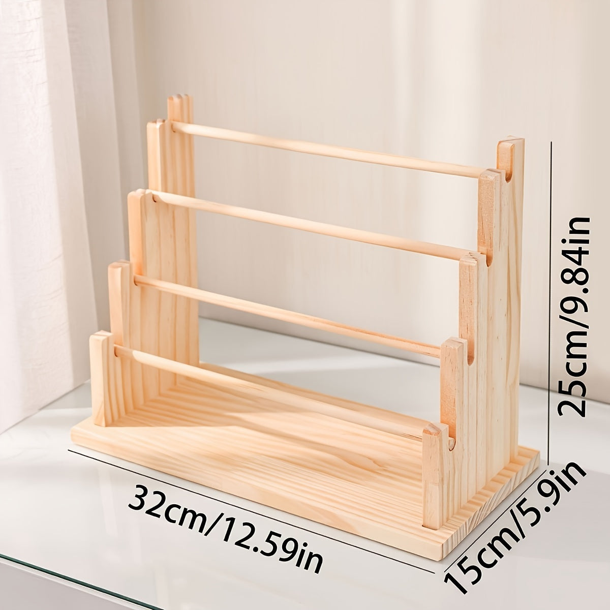 Wooden Jewelry Display Stand for Necklaces Bracelets Earrings Anklets Organizer Rack