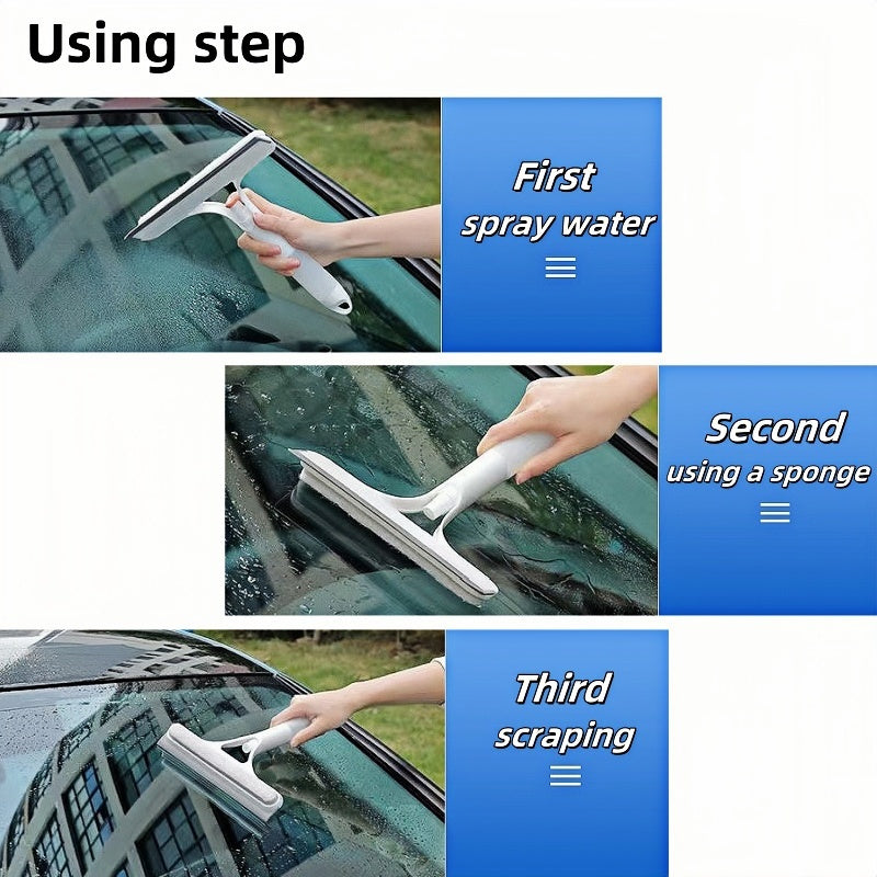 Professional uy tozalash vositasi: Ikki tomonlama shisha tozalagich va purkagich shishasi. Ko'p maqsadli deraza tozalash cho'tkasi silikon qopqog'i bilan. Derazalar, oynalar, pollar va avtomobillar uchun mos.