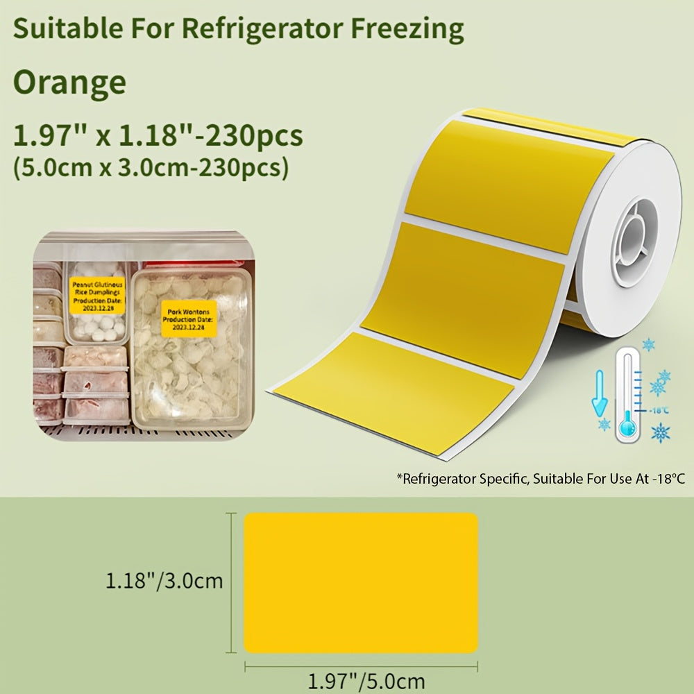 Waterproof Oil-Proof Freezer Label Stickers Thermal Paper for Kitchen Storage