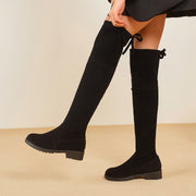 Women's Over-the-Knee Faux Fur Boots Rubber Sole Winter Comfort