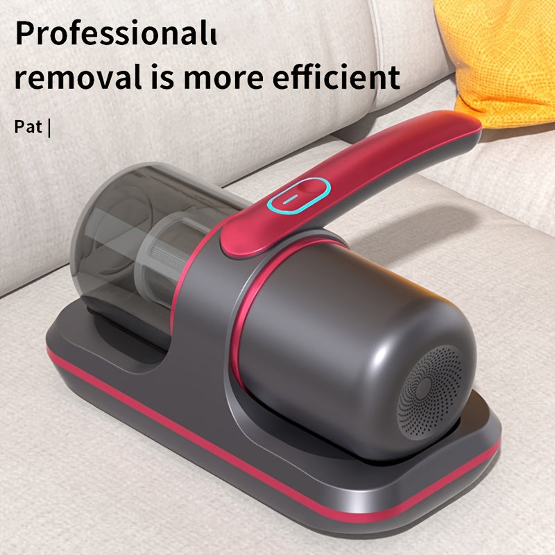 Беспроводная пылесос с USB-зарядкой, мощным всасыванием, моющимся фильтром, подходит для матрасов, диванов, подушек и одеял.