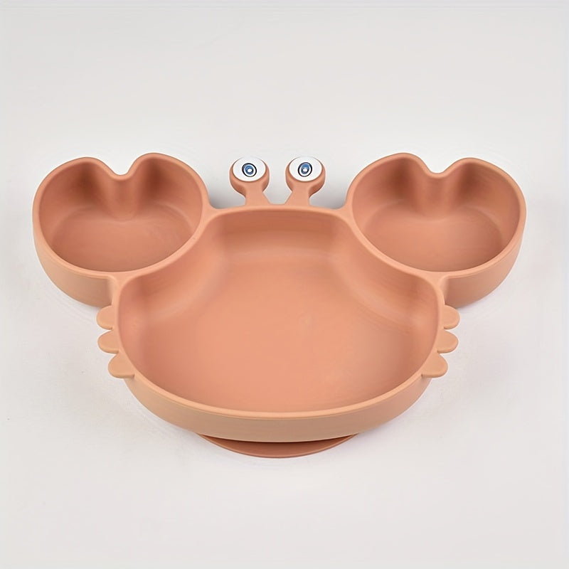 Silicone Toddler Feeding Plate with Suction Cup Cute Safe BPA-Free Dishwasher Safe