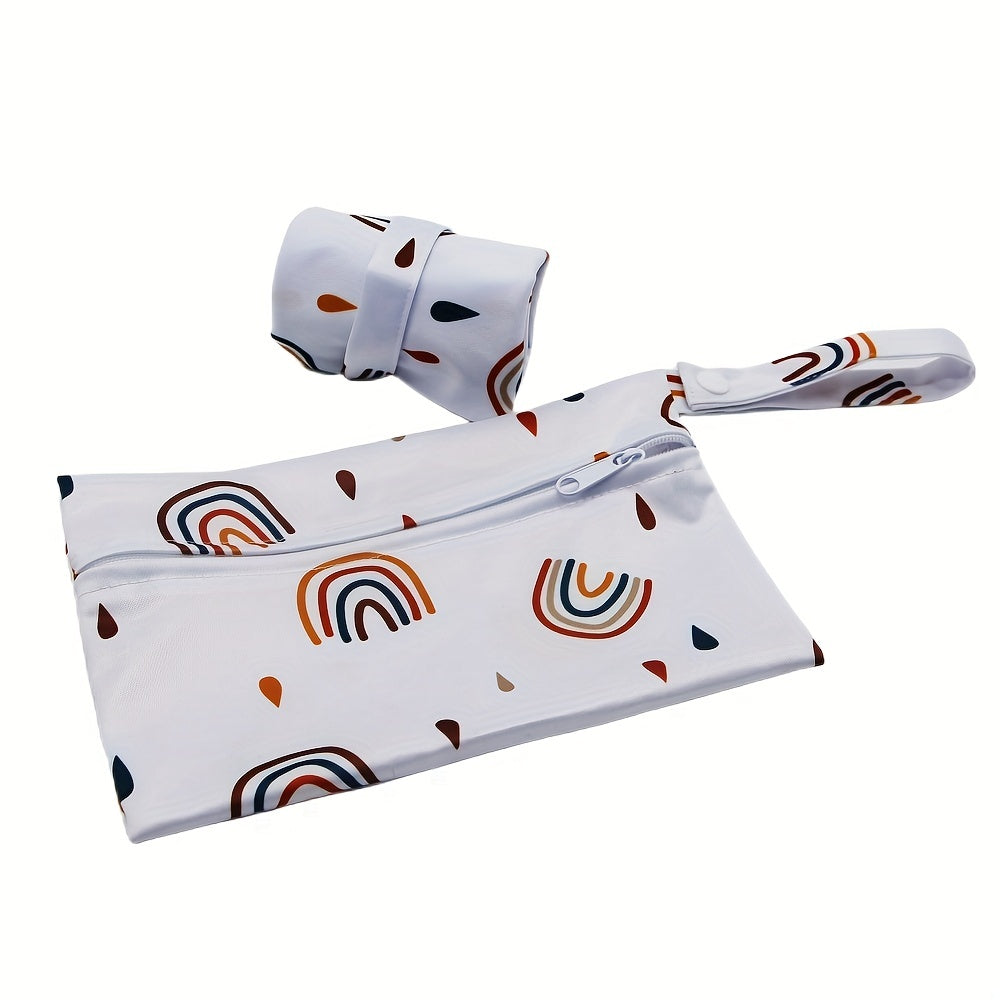 Colorful Rainbow Printed Wet Bags Set of 2 for Travel and Storage