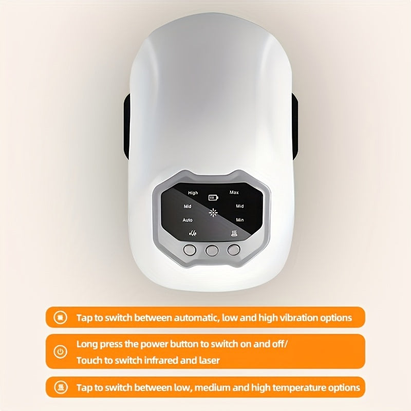 Heated Knee Shoulder Massager Set USB Rechargeable Vibration with LED Display